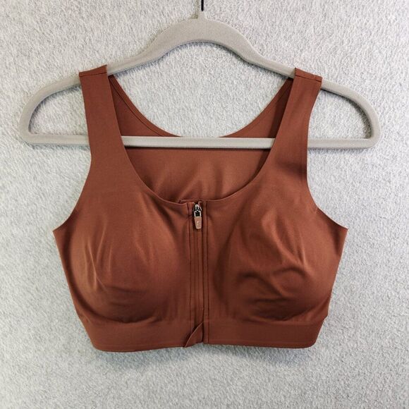 Zyia Active • Sports Bra Coffee Brown Front Zip - Picture 11 of 16